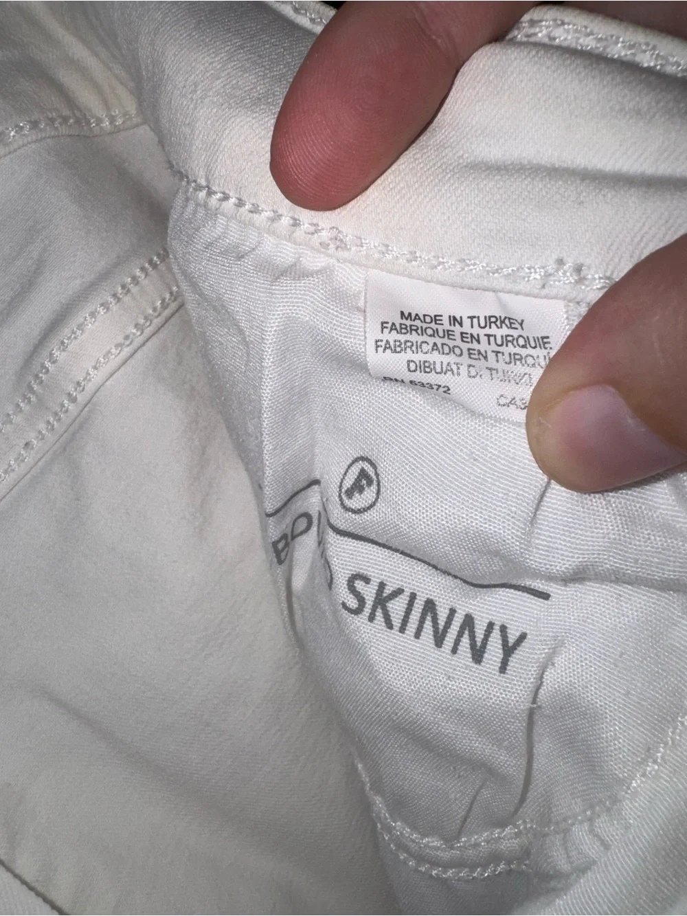 French Connection Rebound Skinny White Jeans Women’s Size XS/4 Stretch Denim